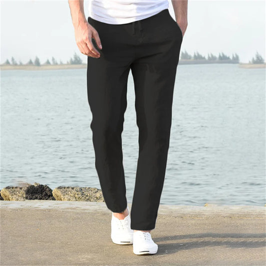 Veluxer Men's Cotton Linen Pants